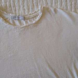 cut loose linen/cotton jersey swing top XL